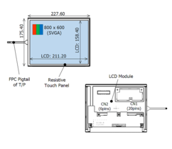 10.4 inch COM104H9M15ERS IPS Display with RTP